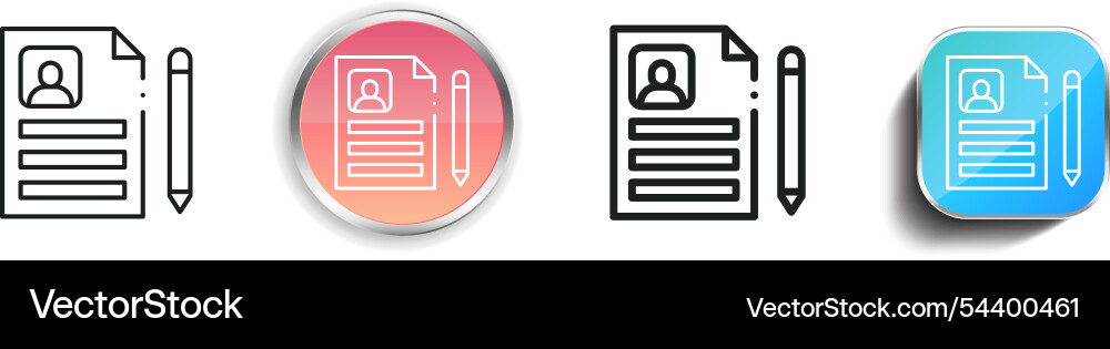 Form icon thin linear regular and button style Vector Image