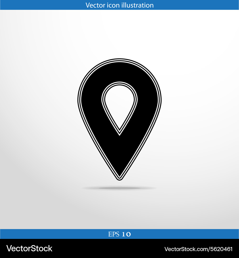 Map pointer web flat icon vector image