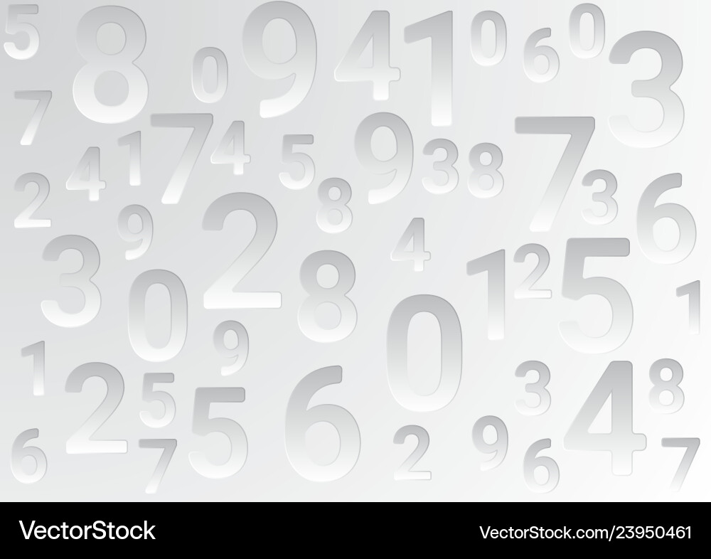 On a light background are different numbers On a light background are different numbers vector image