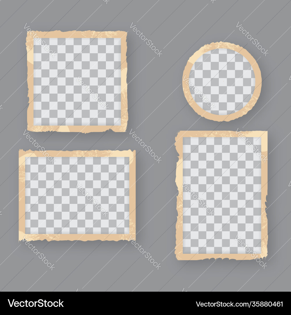Retro Photo Frames - Empty vector image