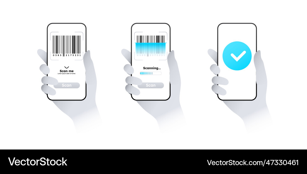 Scan bar code set Scan bar code set vector image