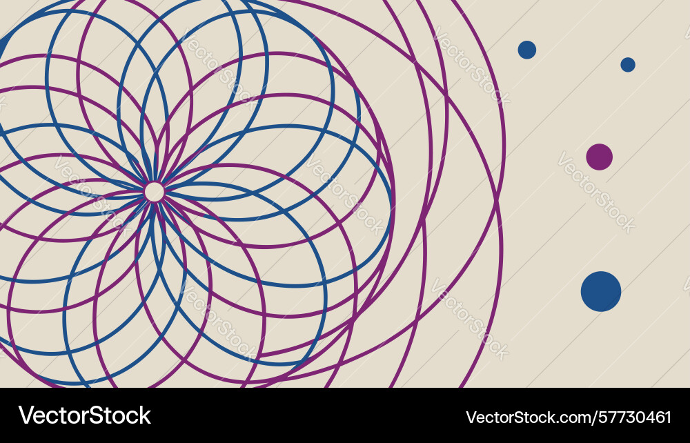 Symmetrical abstract geometric circular pattern Vector Image