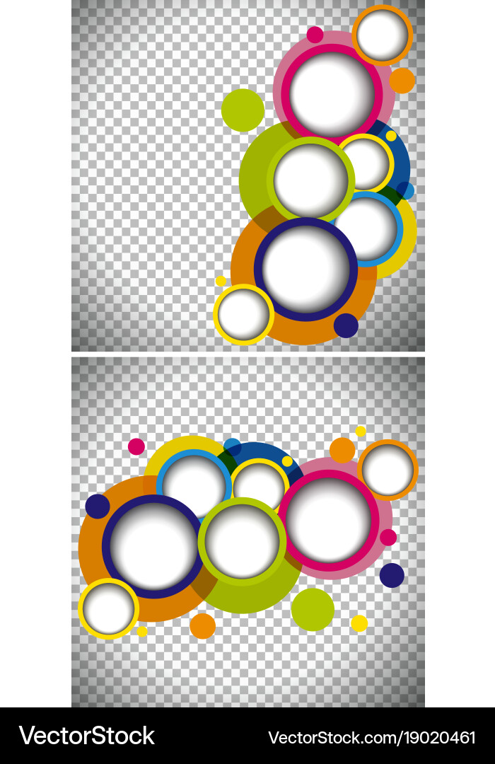 Two background templates with round shapes Vector Image