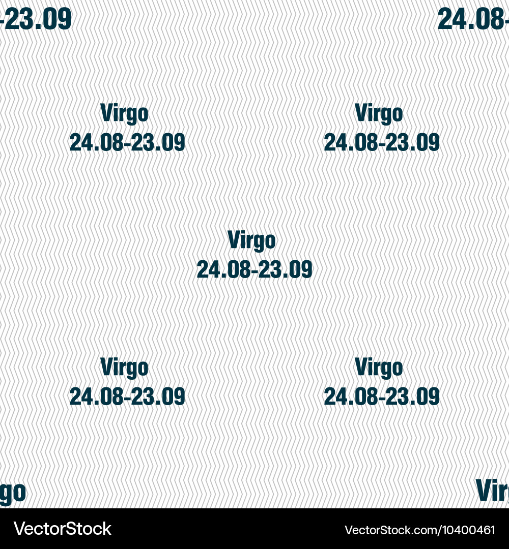 Virgo sign seamless pattern with geometric texture vector image