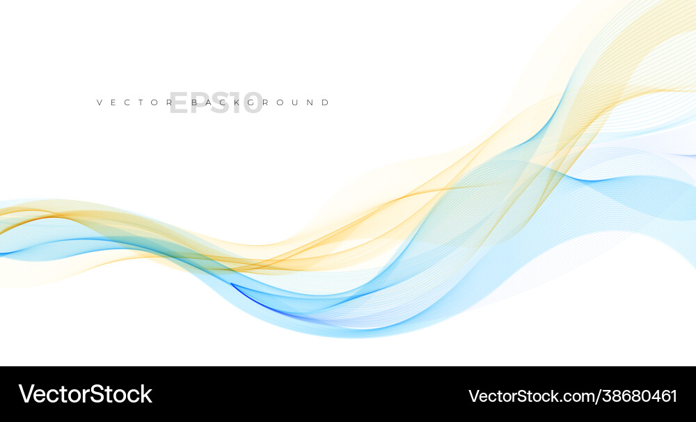 Wave element with abstract colorful lines Vector Image