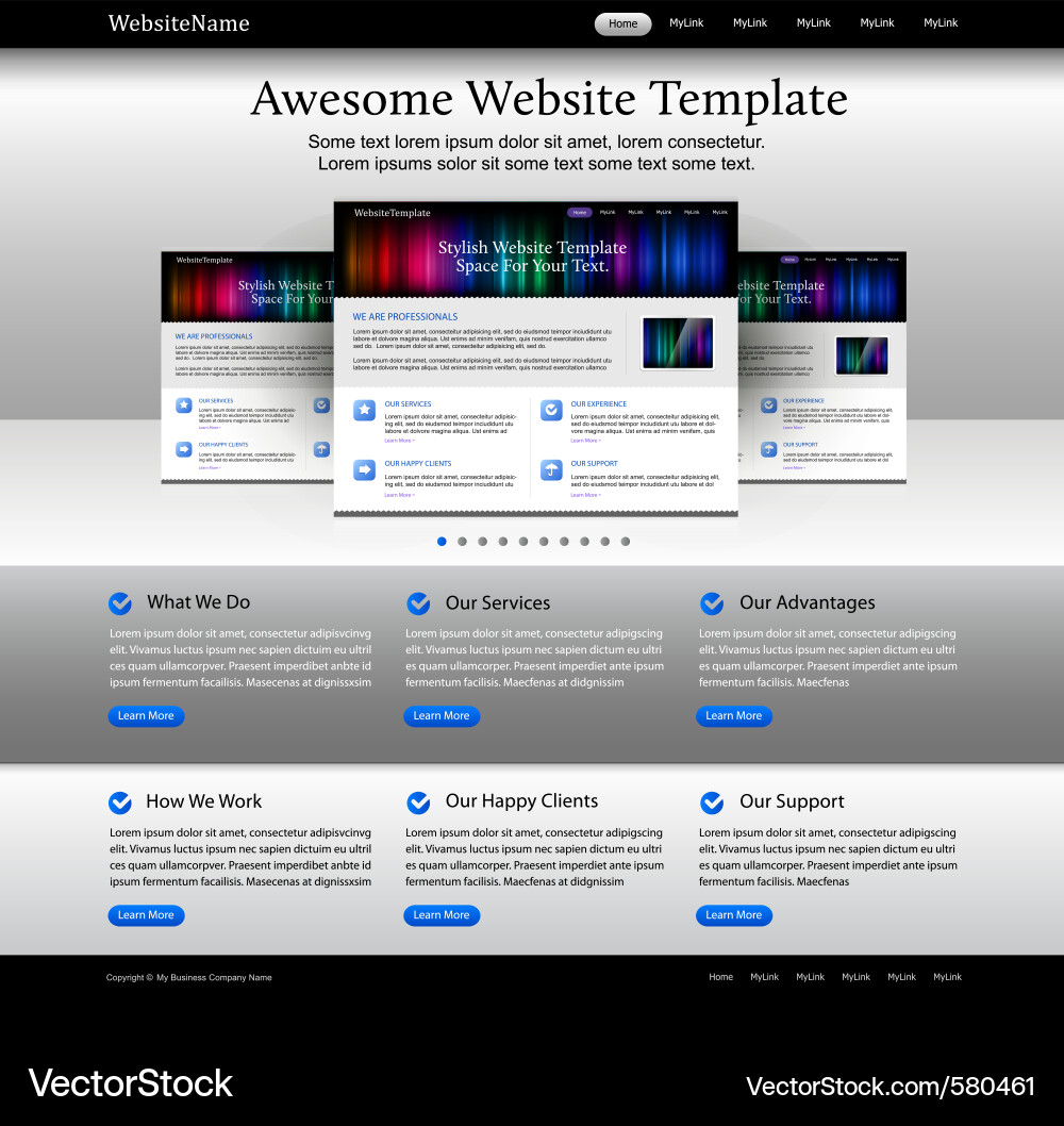 Website Mockup Vector Image