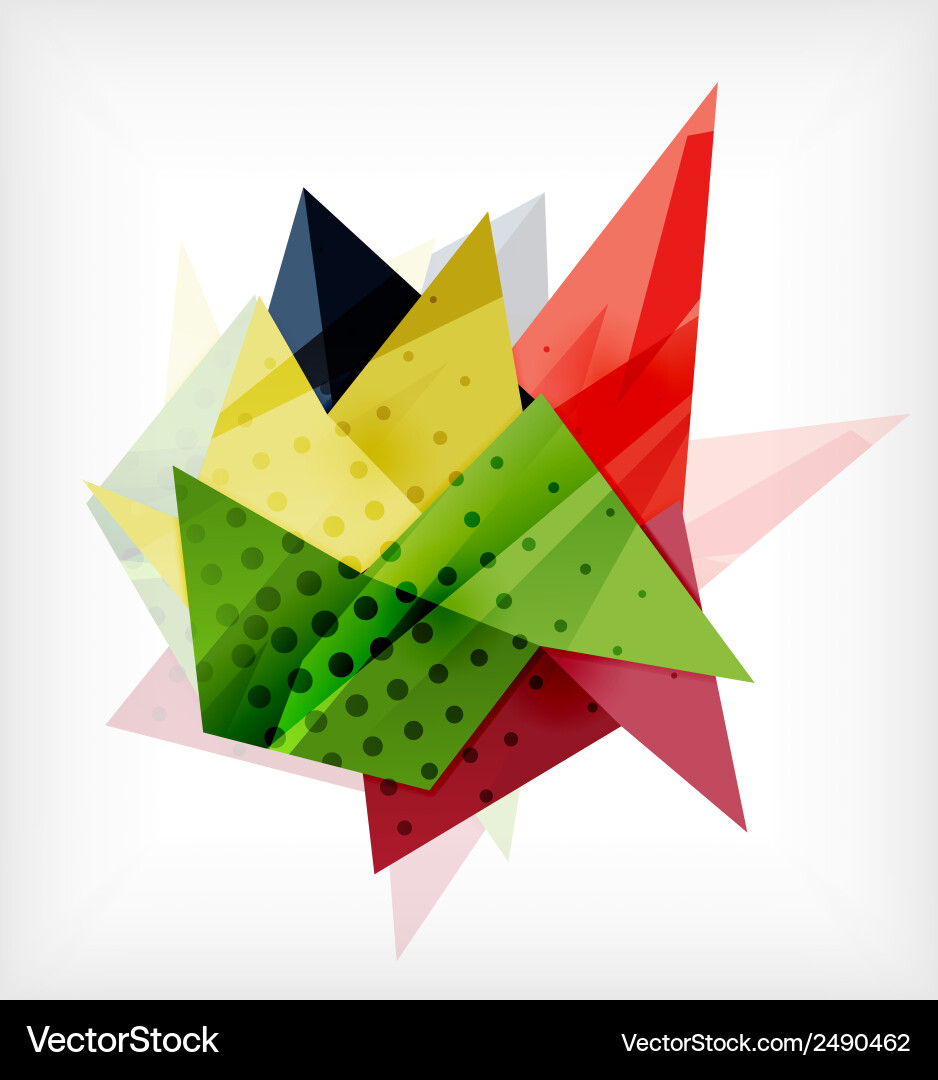 Abstract 3d triangle blank background Vector Image