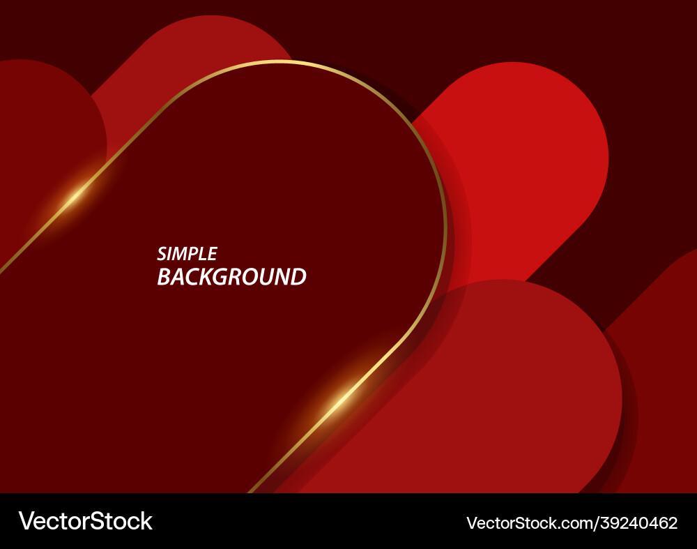 Abstract background of simple red shape and shiny Abstract background of simple red shape and shiny vector image