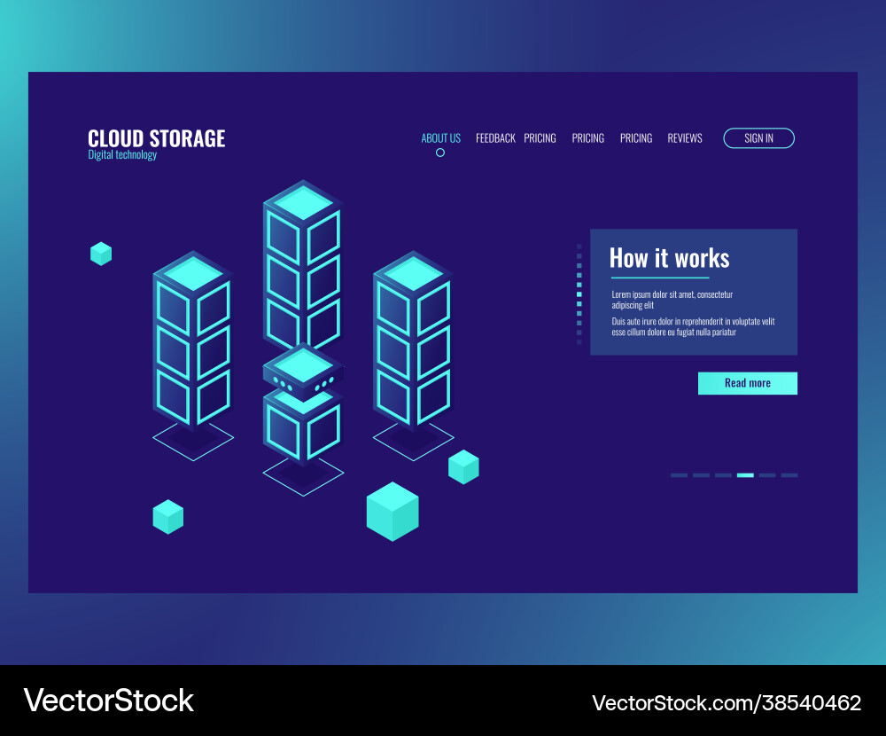 Abstract technology element big data storage Abstract technology element big data storage vector image