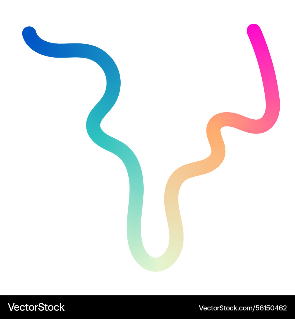 Abstract wavy gradient lines with fluid ribbon Vector Image