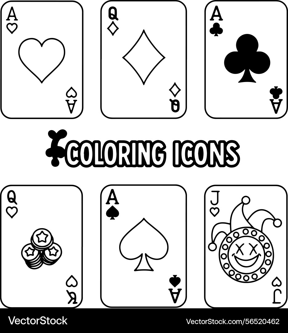 Beginner playing card sketch tutorial learn Vector Image