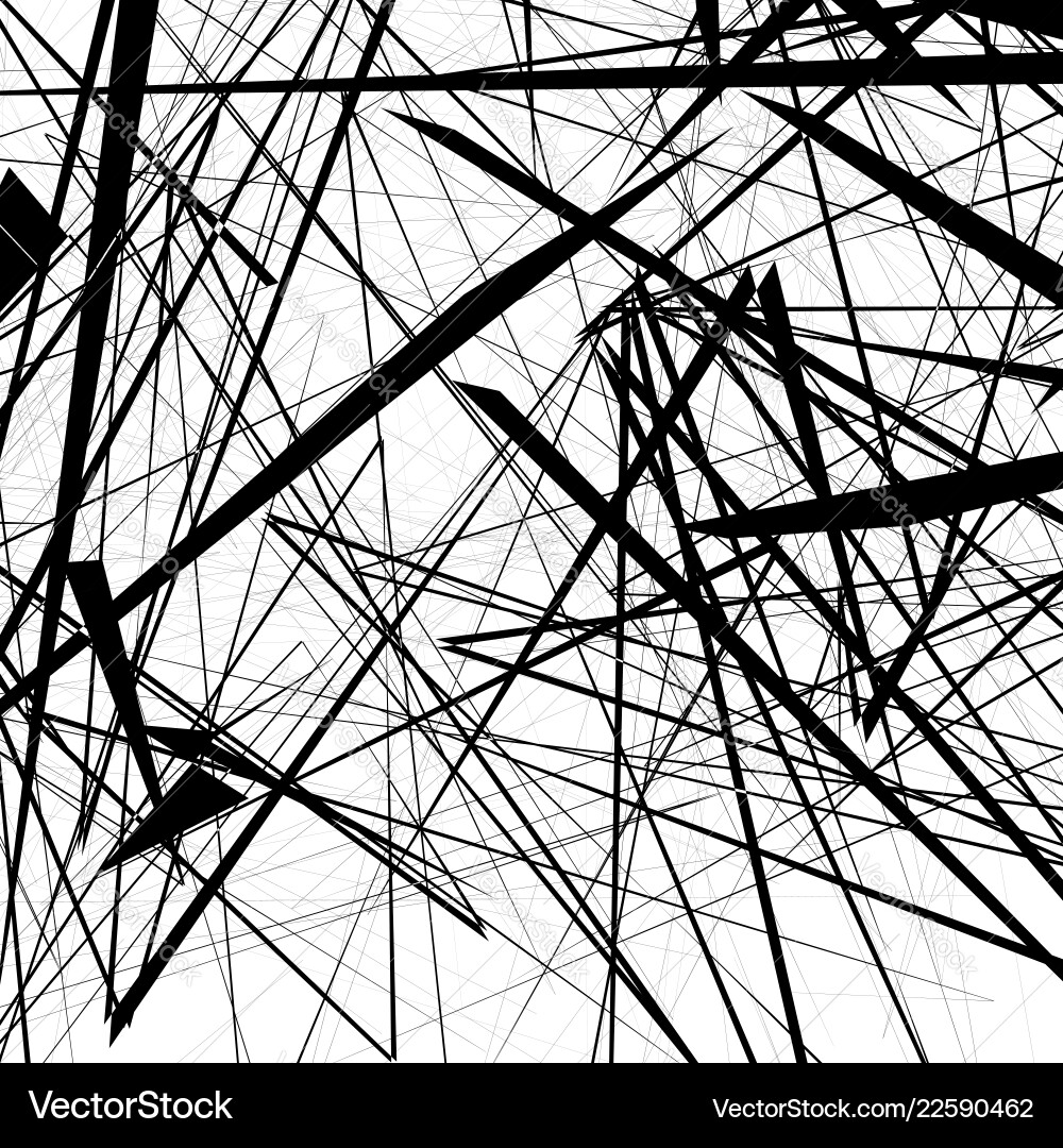 Chaotic random edgy pattern geometric abstract Vector Image