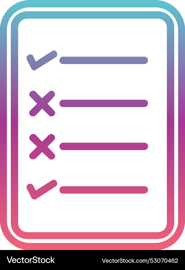 Checklist line gradient design Vector Image