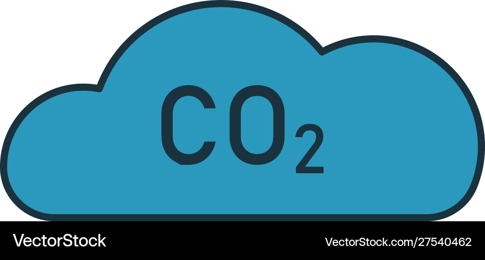 Co2 icon set four elements in different styles Co2 icon set four elements in different styles vector image