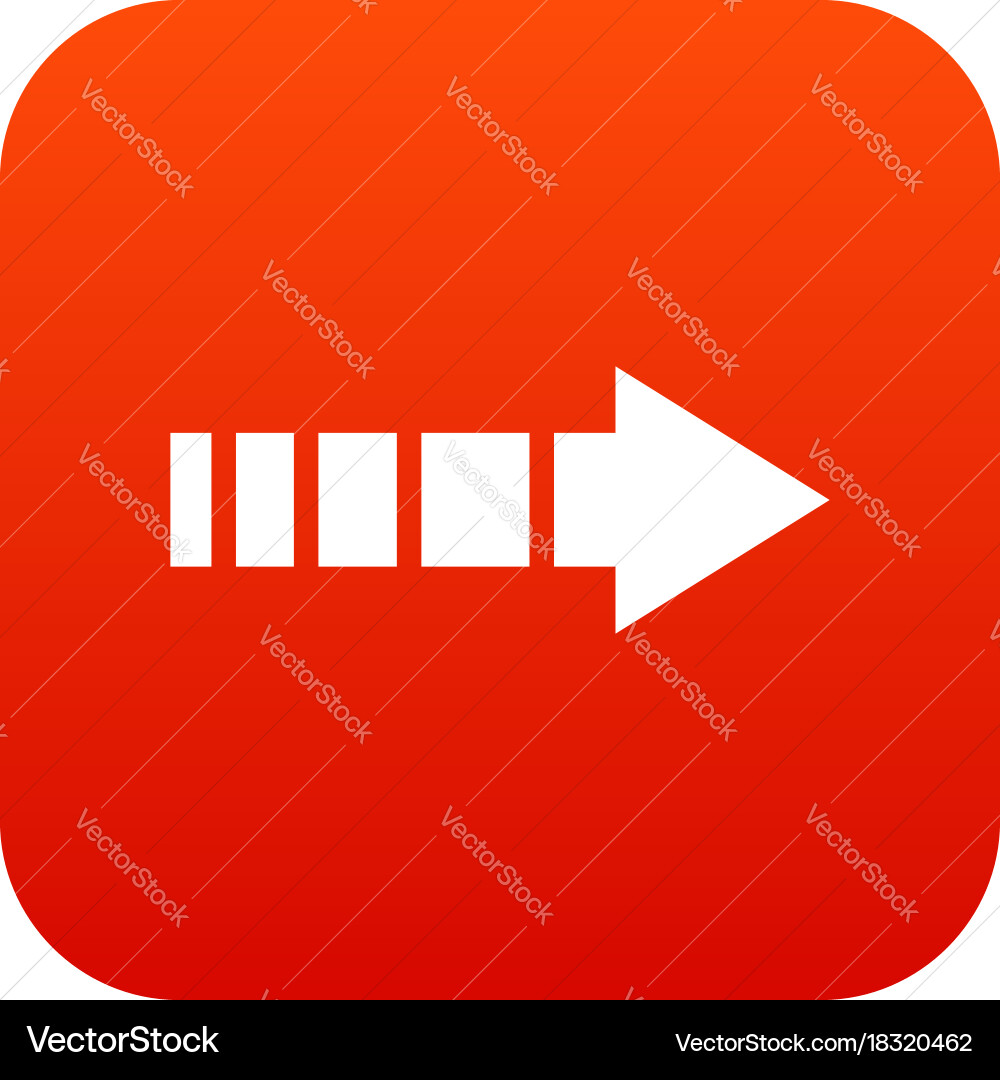 Cursor icon digital red vector image