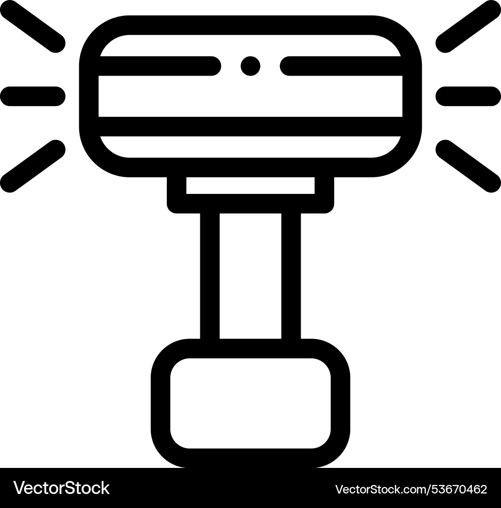 Flash icon thin linear style design isolated Flash icon thin linear style design isolated vector image