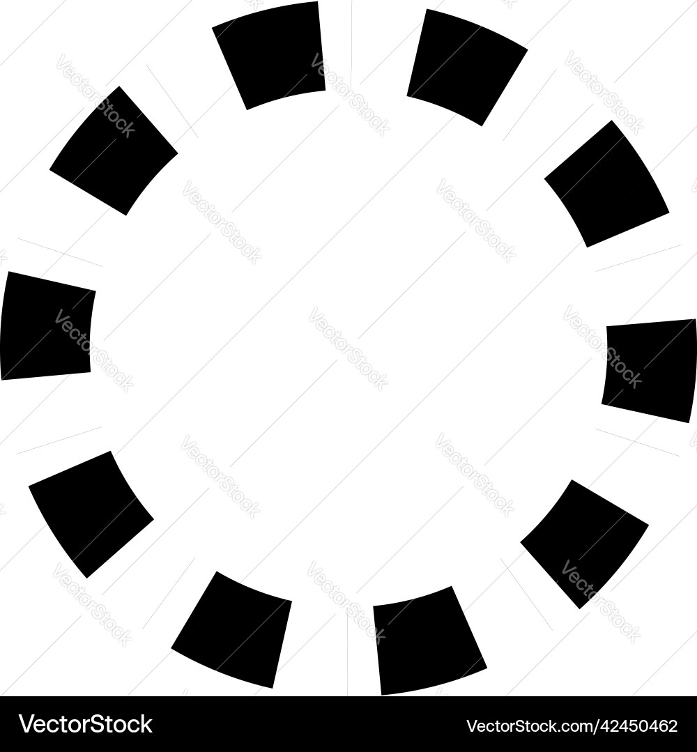Geometric circle element with dashed lines Vector Image