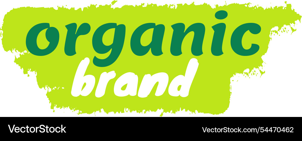 Grünes und weißes Logo für organische Produkte Grünes und weißes Logo für organische Produkte vektorbild