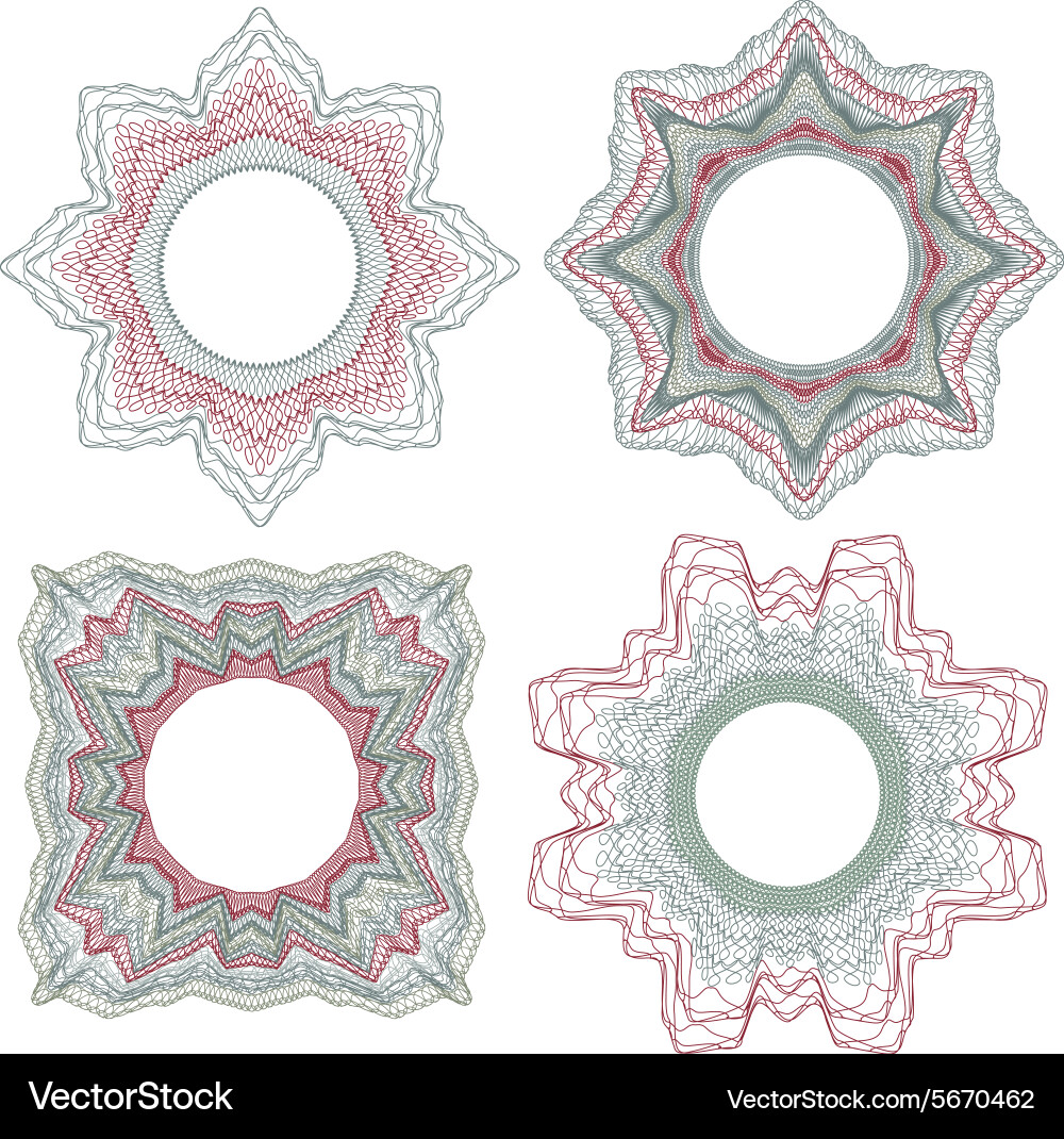 Guilloche element for design certificate Vector Image
