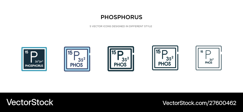 Phosphorus icon in different style two colored Phosphorus icon in different style two colored vector image