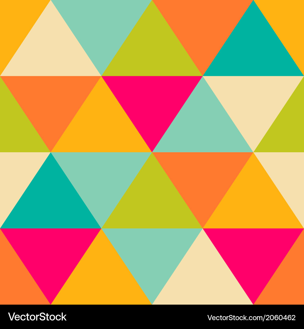 Retro pattern of geometric shapes colorful mosaic Vector Image