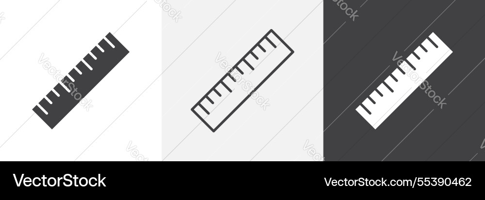 Ruler icons graphics pack Vector Image