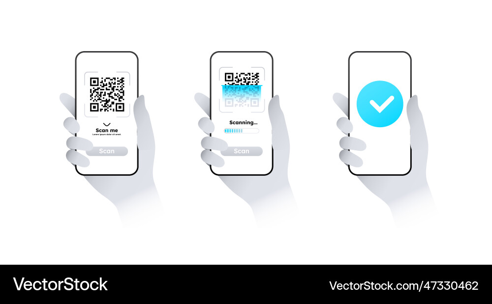 Scan qr code set Vector Image