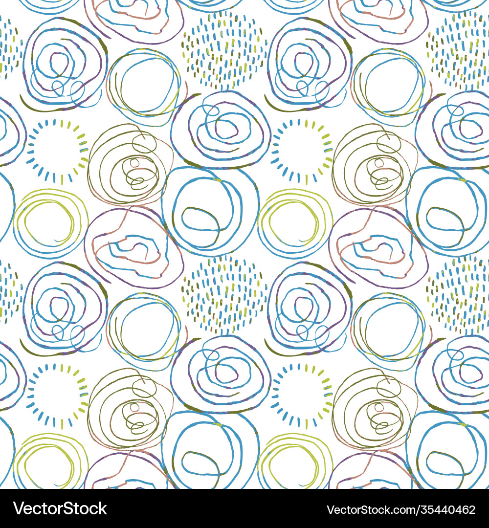 Seamless pattern with colorful hand drawn abstract Seamless pattern with colorful hand drawn abstract Vector Image