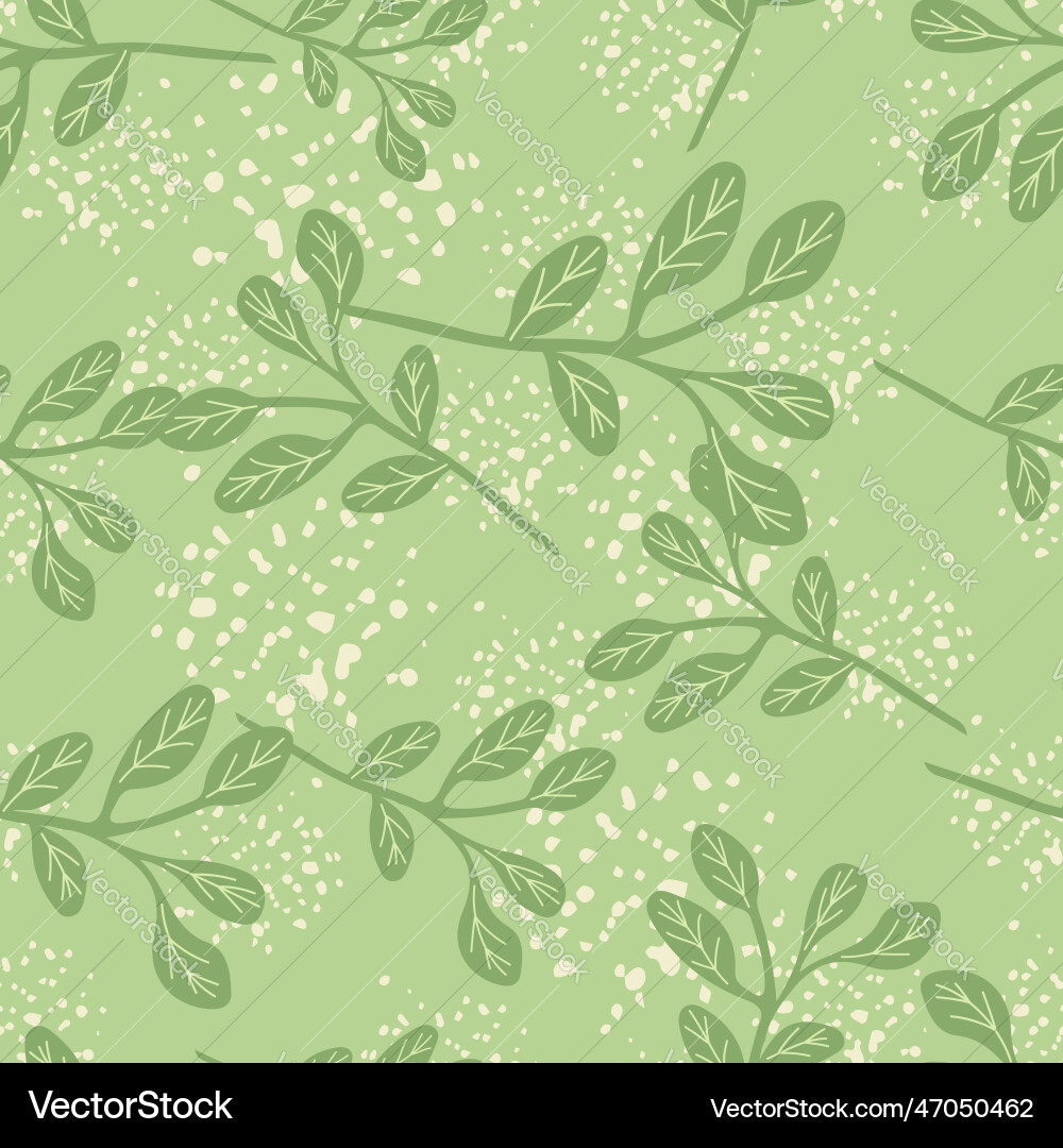 Simple branches with leaves seamless pattern – Royalty-Free Vector ...