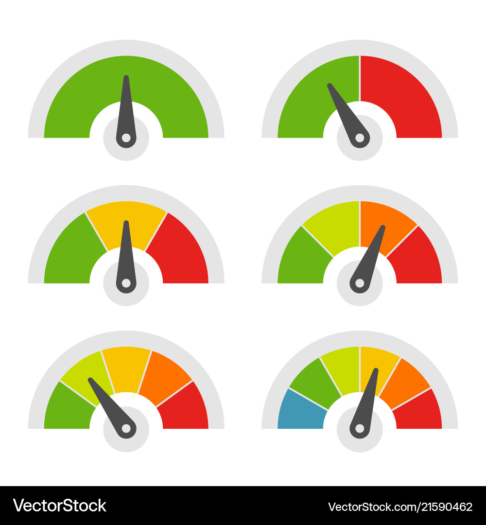 Speed Meter Icons - Performance Set vector image