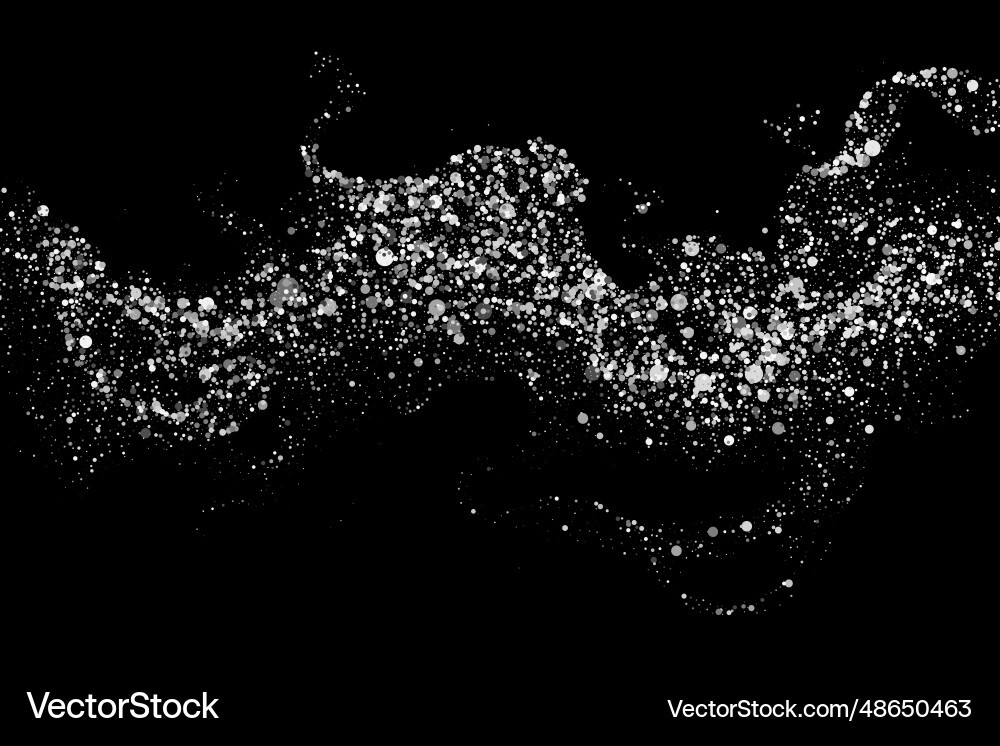 Abstract silver wave made of round confetti Abstract silver wave made of round confetti vector image