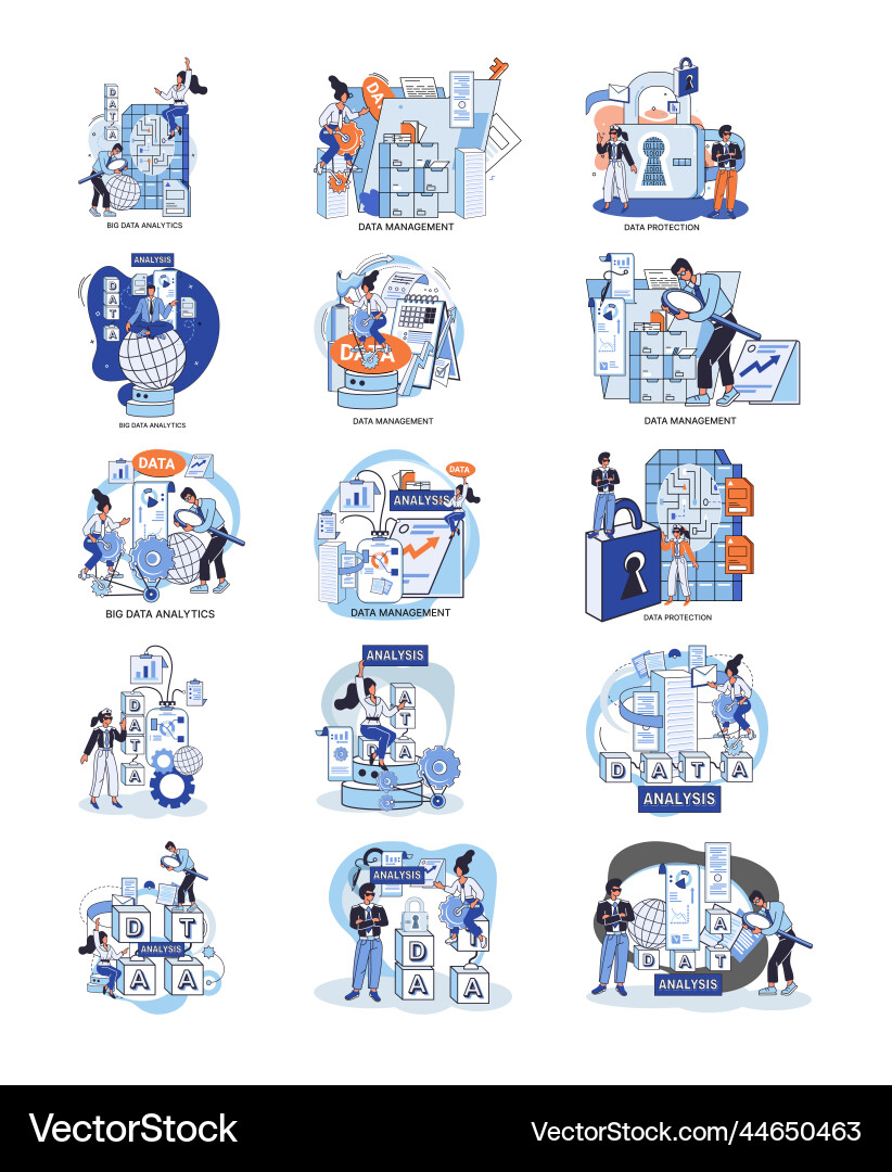 Big data analytics platform management Big data analytics platform management vector image