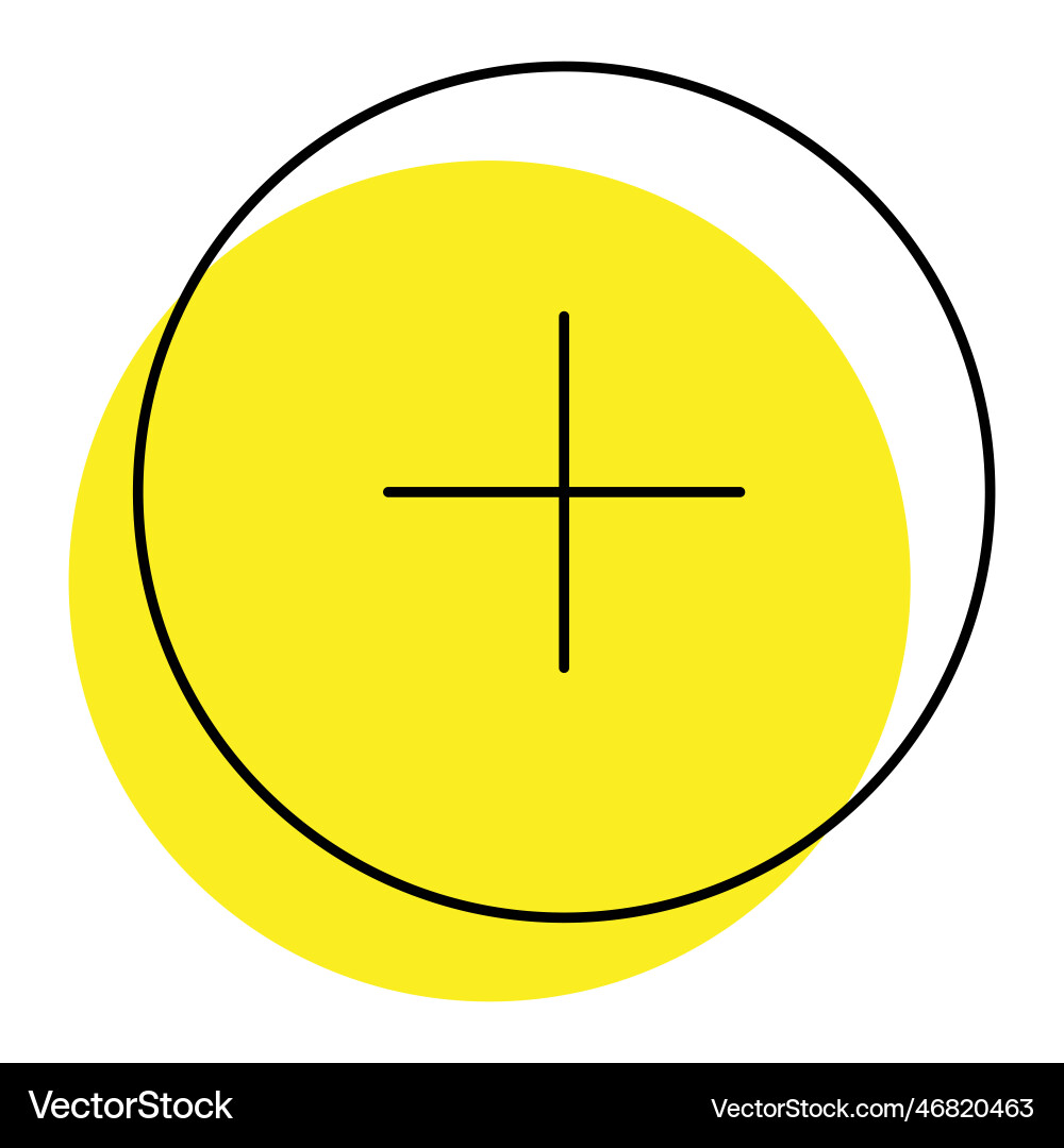 Button more add icon Vector Image
