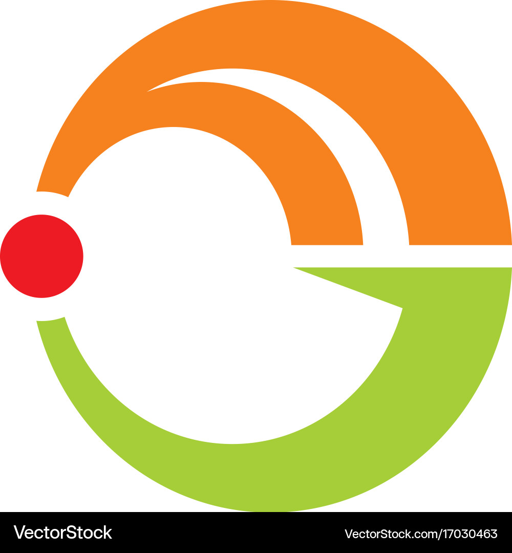 Circle abstract colored technology logo Royalty Free Vector