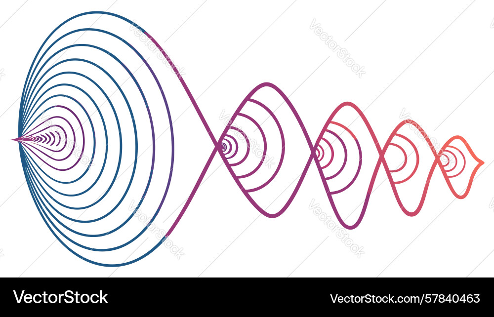 Dynamic abstract concentric waves pattern design Vector Image