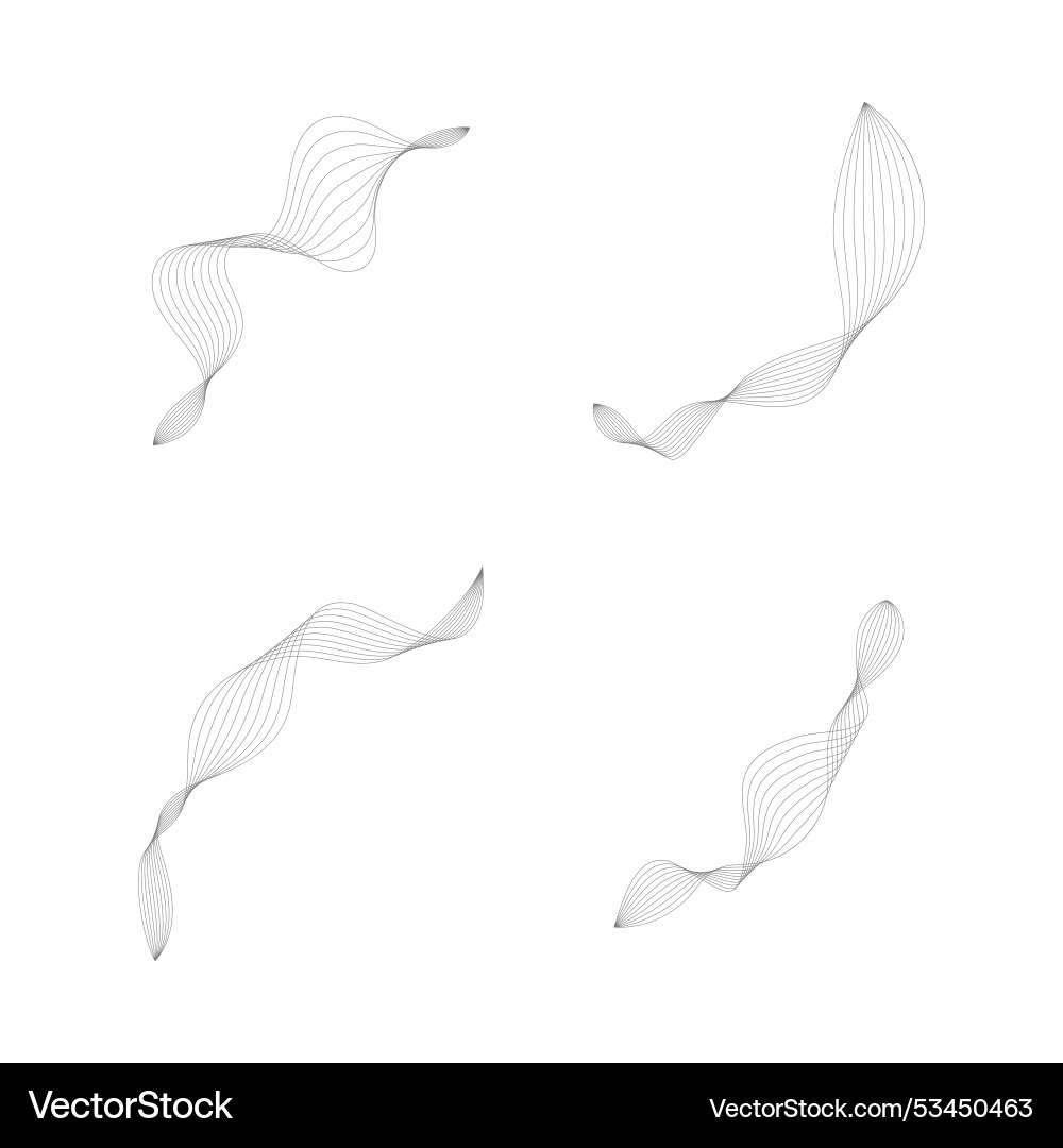 Dynamic curve lines with blend effect isolated Dynamic curve lines with blend effect isolated vector image