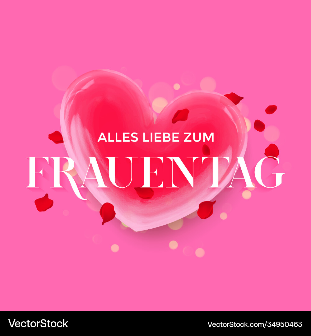 Frauen Tag deutsche frauentag 3d Herz Grußkarte Frauen Tag deutsche frauentag 3d Herz Grußkarte vektorbild