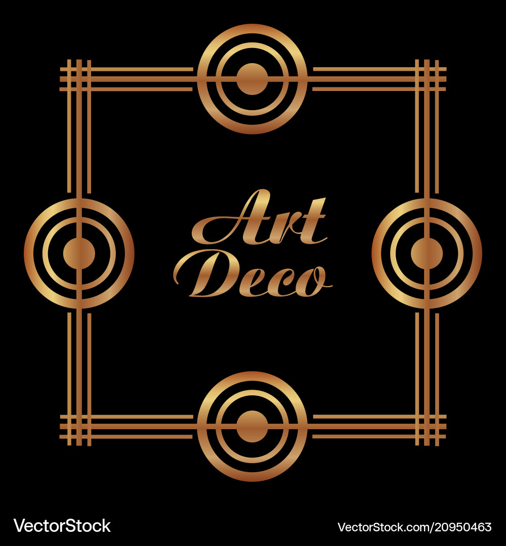 Golden art deco rahmen königliche dekorative geometrische Golden art deco rahmen königliche dekorative geometrische vektorbild