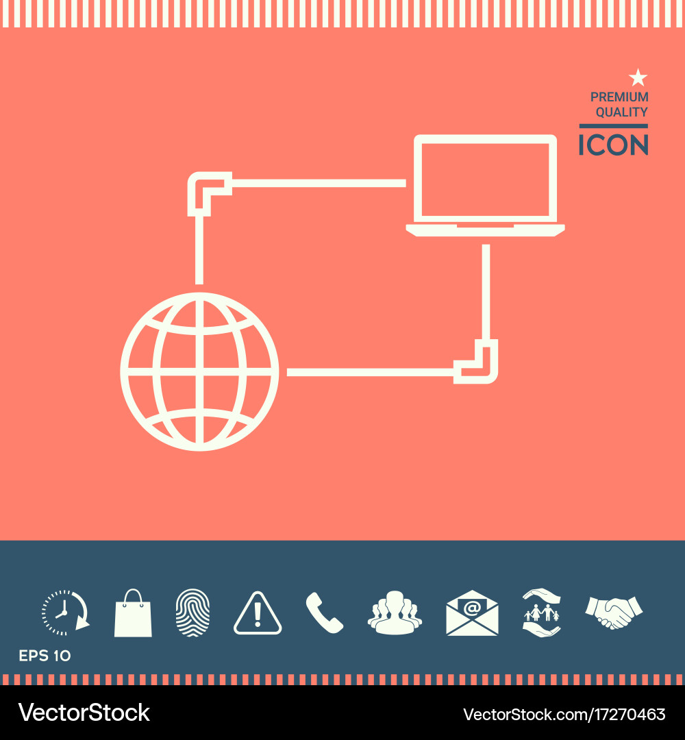 Internet connection data exchange transfer Vector Image