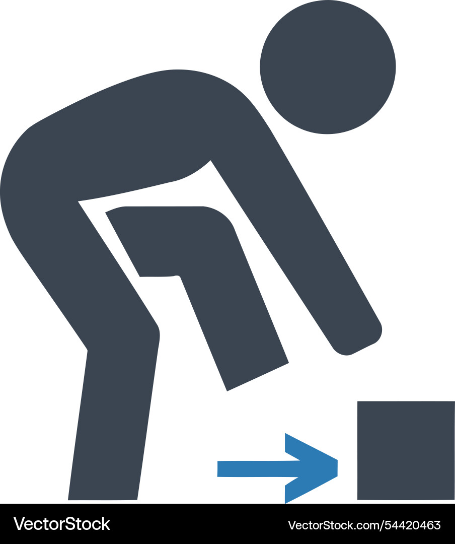 Lifting object action icon Vector Image