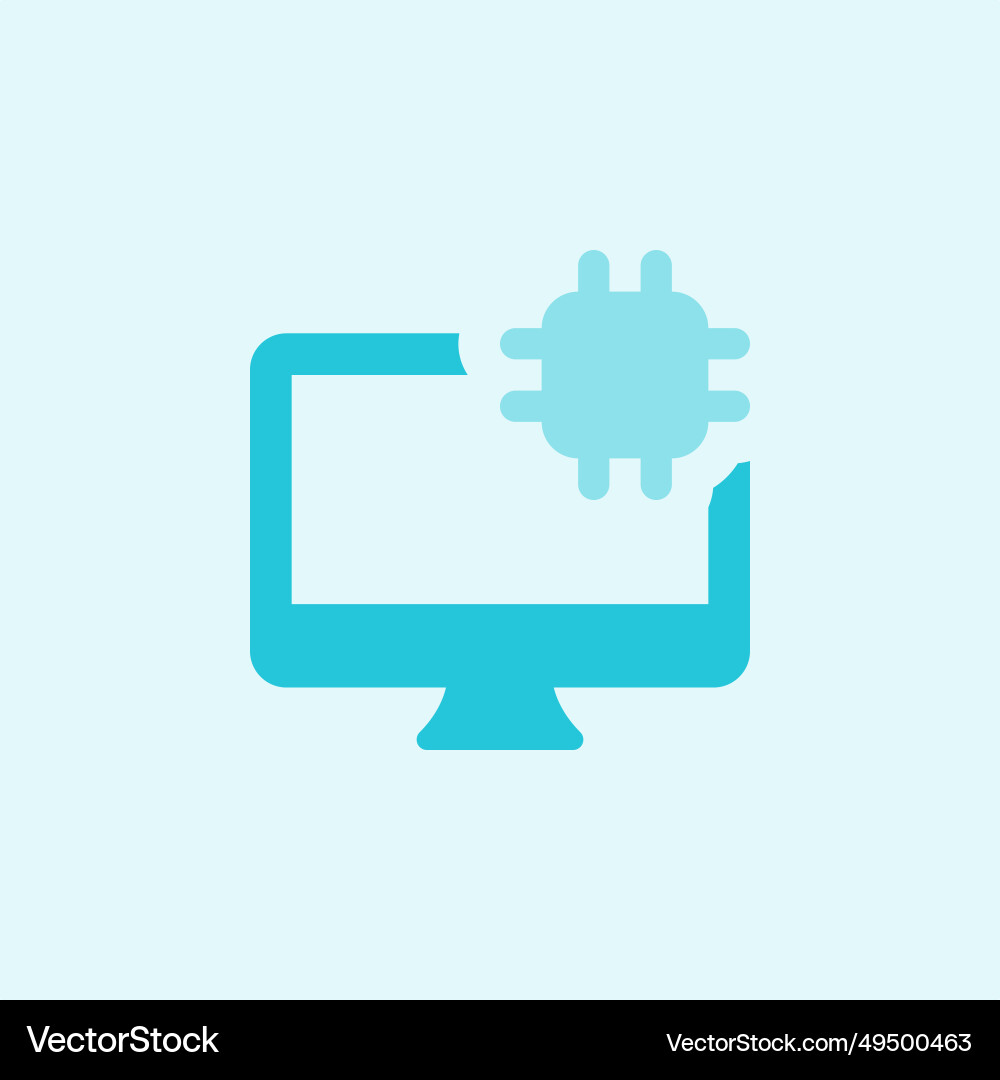 Microchip a key component of desktop vector image