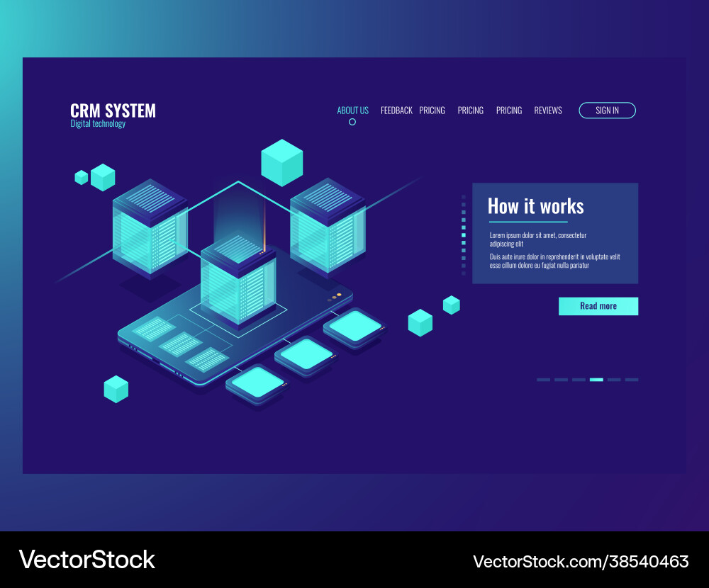 Mobile data incoming flow database Mobile data incoming flow database vector image