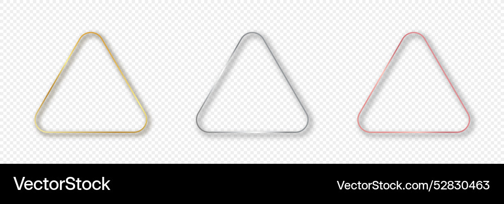 Set of three rounded rhombus frames Set of three rounded rhombus frames vector image