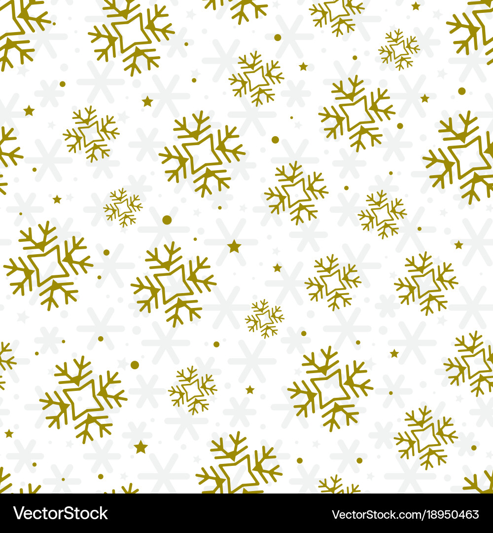 Snowflake seamless pattern Vector Image