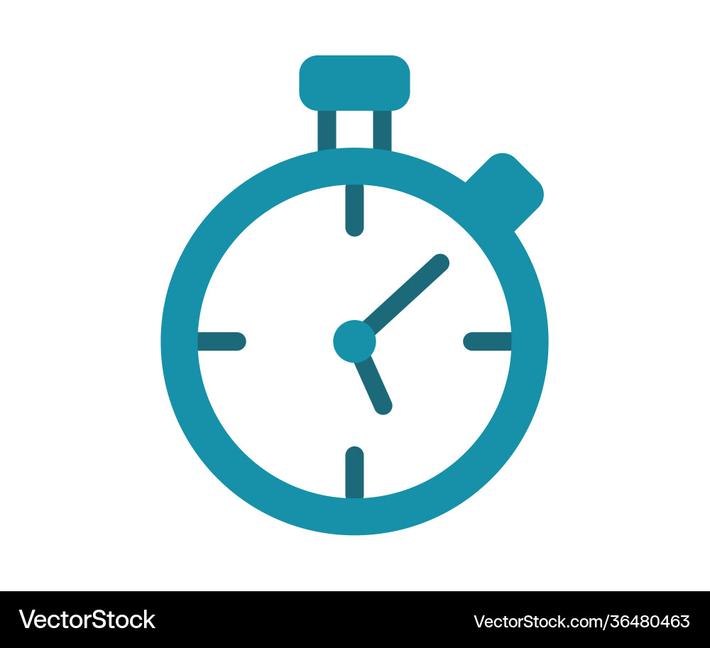 Stop watch timer countdown single isolated icon Stop watch timer countdown single isolated icon vector image