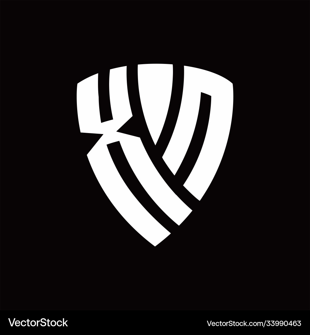 Xn logo monogram with shield elements shape Xn logo monogram with shield elements shape Vector Image