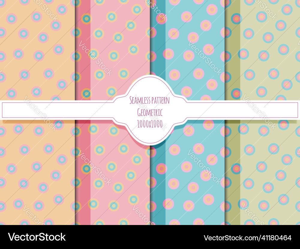 A set of seamless patterns with geometric shapes A set of seamless patterns with geometric shapes vector image