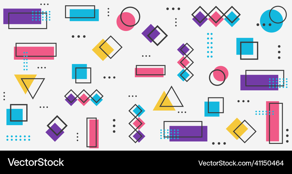 Abstract background with different geometric vector image
