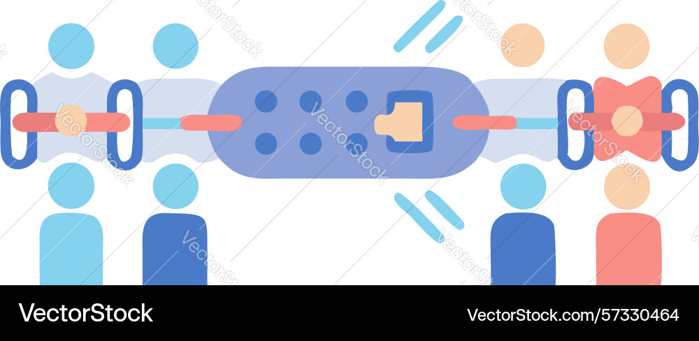 Abstract digital data flow and connectivity vector image
