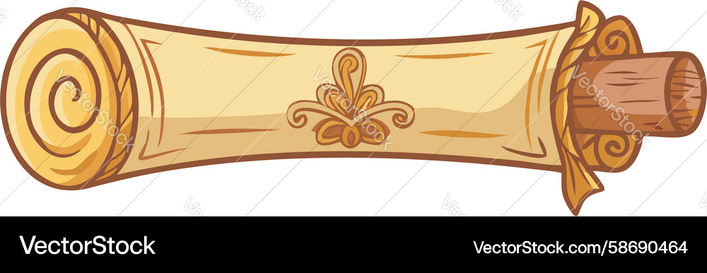 Ancient scroll document wisdom design generative Vector Image
